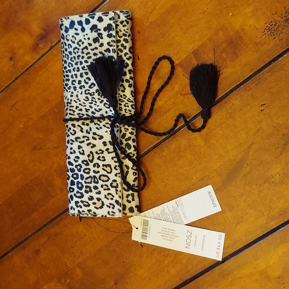 NEW | CHICOS | ANIMAL PRINT | JEWELRY ROLL